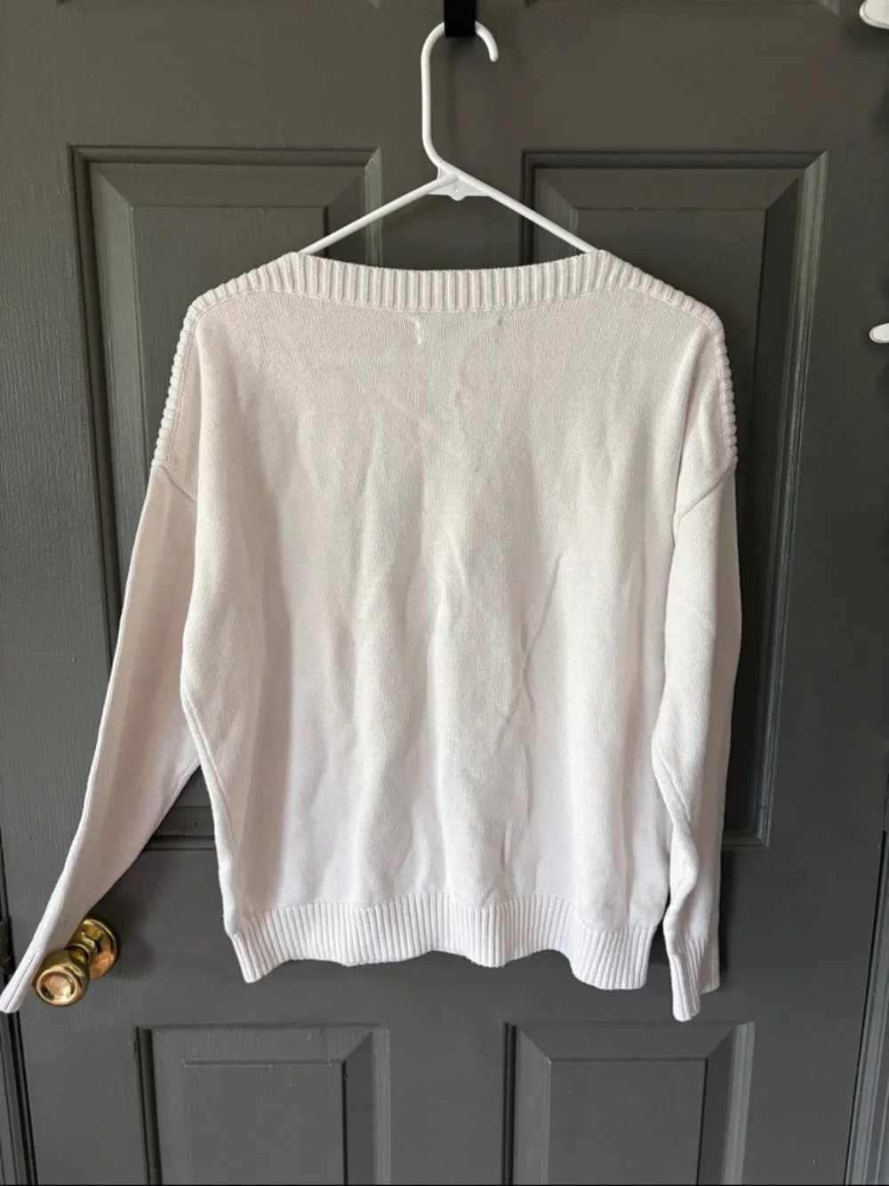 LOFT Boatneck 100% Cotton Ladybug Sweater - Picture 5 of 5